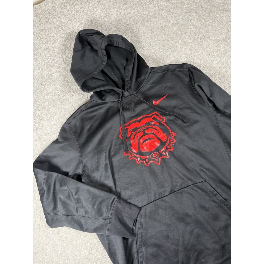 Nike Georgia Bulldogs Shirt Mens XL Black Pullover DRI-Fit NCAA Football Dawgs*